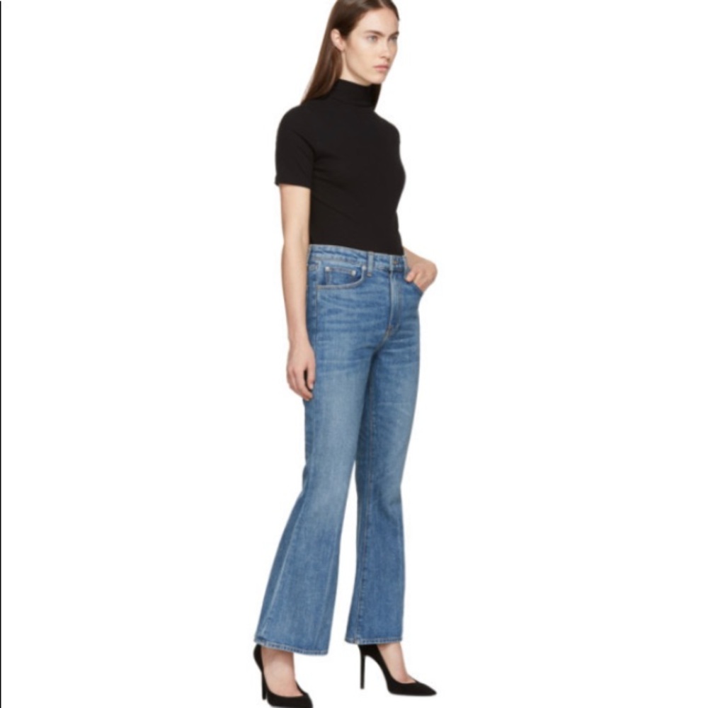 Brock Collection Blue Belle Cropped Flare Jeans